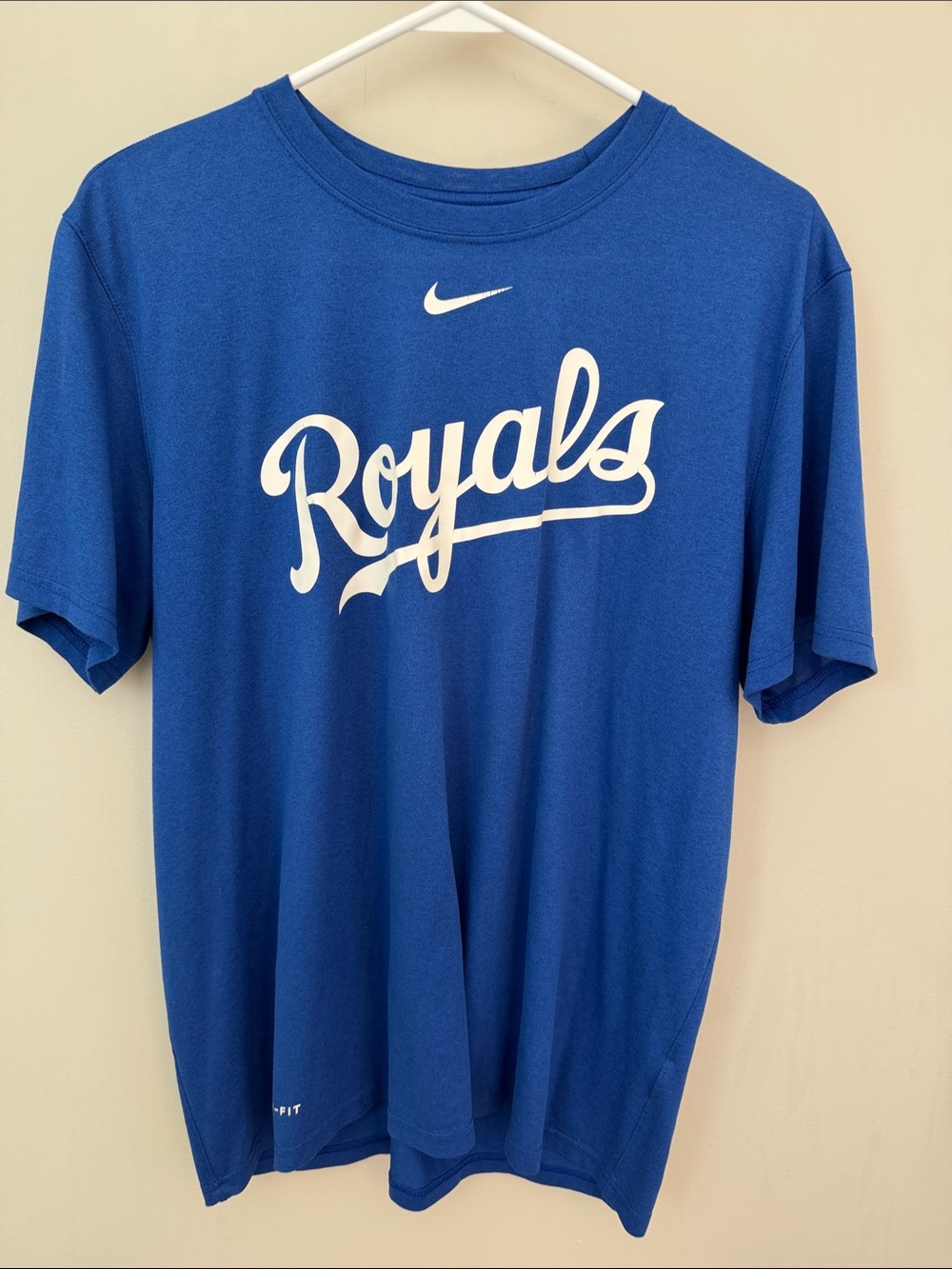 Nike Royals Short Sleeve DRI-FIT T-Shirt in Royal Blue with White Logo
